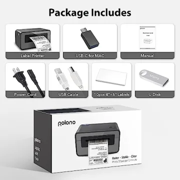 POLONO Thermal Label Printer for Quick Shipping Labels