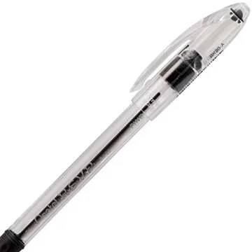 Pentel® R.S.V.P.® Ballpoint Pens, Fine Point, 0.7 mm, Clear Barrel, Black Ink, Pack Of 5