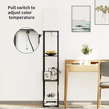 Modern SUNMORY Floor Lamp with Shelves for Your Home