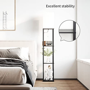 Modern SUNMORY Floor Lamp with Shelves for Your Home