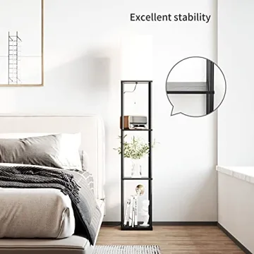 Modern SUNMORY Floor Lamp with Shelves for Your Home