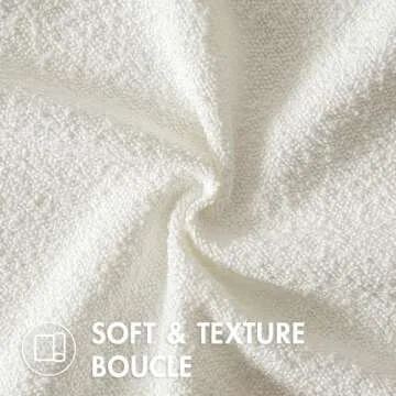 MIULEE Decorative Throw Pillow Covers - Textured Boucle Set