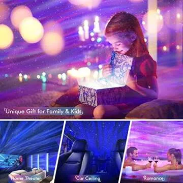 Rossetta Galaxy Projector Night Light with Remote & Bluetooth
