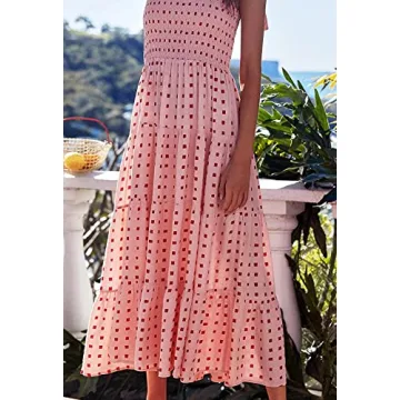 GOLDSTITCH Summer Boho Spaghetti Strap Maxi Dress