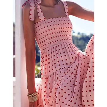 GOLDSTITCH Summer Boho Spaghetti Strap Maxi Dress