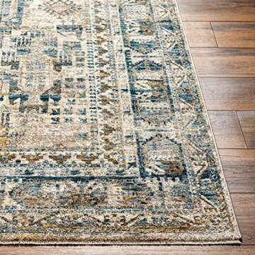 Hauteloom Mundesley Living Room, Bedroom Area Rug - Traditional - Beige, Brown, Blue - 12' x 15'