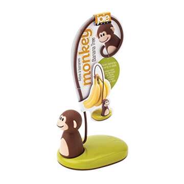 Joie Monkey Banana Tree Holder, Countertop Fruit Hanger with Secure Hook, Bananas Ripen Evenly and L...