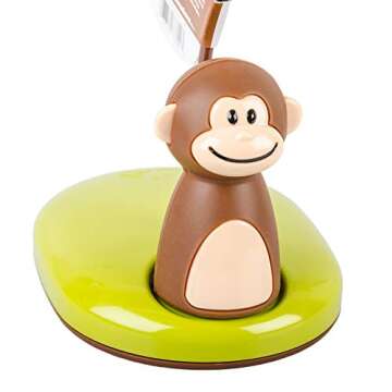 Joie Monkey Banana Tree Holder, Countertop Fruit Hanger with Secure Hook, Bananas Ripen Evenly and Last Longer, Cute Kitchen Gadget