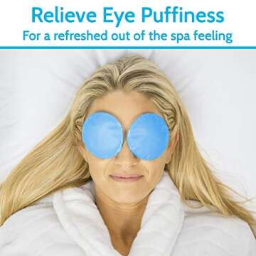 Arctic Flex Cold Eye Mask - Gel Ice Pack For Cool Sleeping, Dry Night Treatment - Reusable Hot Spa T...
