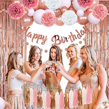 Rose Gold Pink Birthday Decorations for All Occasions
