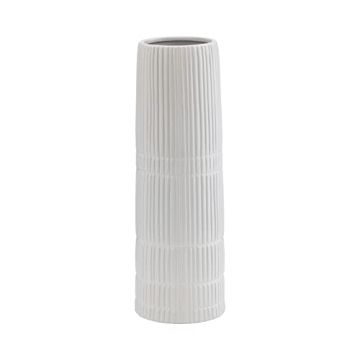 Elegant Sagebrook Home Ceramic 15" Cylinder Vase