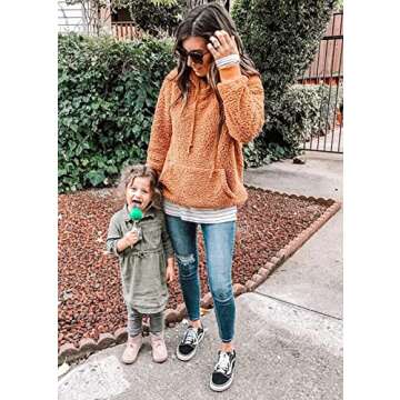 KIRUNDO Women's Cozy Winter Fuzzy Fleece Sweatshirts