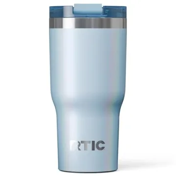 RTIC 20oz Essential Tumbler with Lid, Insulated, Stainless Steel, Metal, Double Wall Vacuum-Insulati...