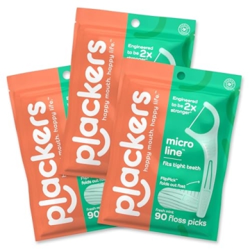 Plackers Dental Floss Picks with FlipPick, 90 Count