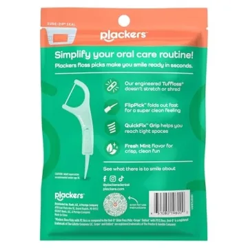 Plackers Dental Floss Picks with FlipPick, 90 Count