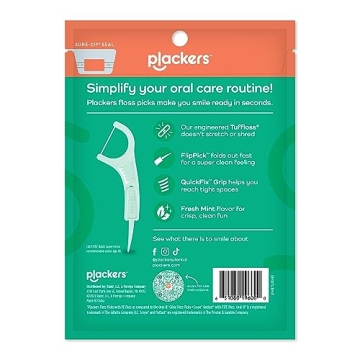 Plackers Dental Floss Picks with FlipPick, 90 Count