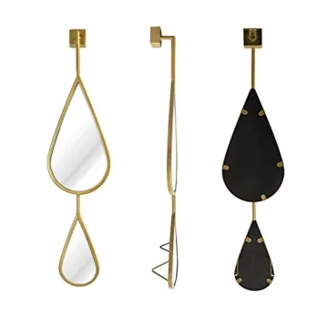 Elegant OUSHUAI Gold Teardrop Mirror Set - 5 Pieces