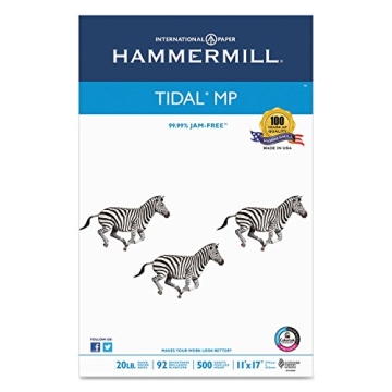 Hammermill Printer Paper, 20 lb Tidal Copy Paper, 11 x 17-1 Ream (500 Sheets) - 92 Bright, Made in t...