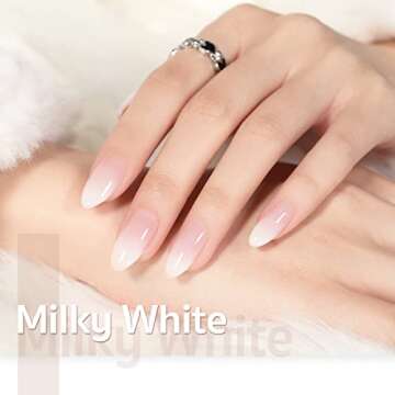 GAOY Milky White Jelly Nude Gel Polish Set 6 Colors