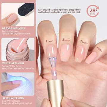 GAOY Milky White Jelly Nude Gel Polish Set 6 Colors