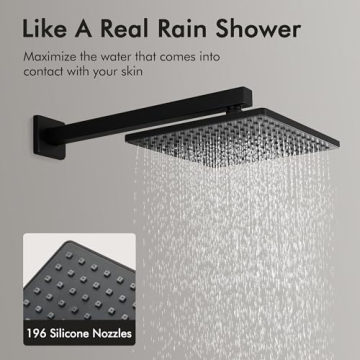 Stylish KES Matte Black Shower Faucet Set for Modern Bathrooms