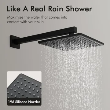Stylish KES Matte Black Shower Faucet Set for Modern Bathrooms