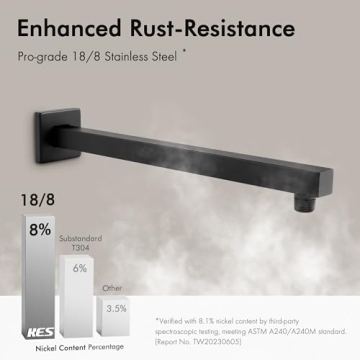 Stylish KES Matte Black Shower Faucet Set for Modern Bathrooms