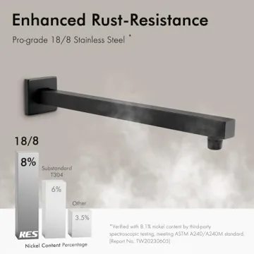 Stylish KES Matte Black Shower Faucet Set for Modern Bathrooms