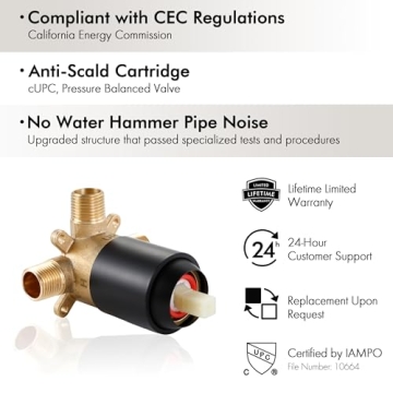 Stylish KES Matte Black Shower Faucet Set for Modern Bathrooms