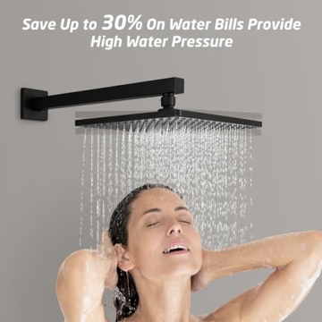 Stylish KES Matte Black Shower Faucet Set for Modern Bathrooms