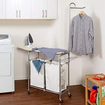 Honey-Can-Do Rolling Laundry Sorter with Ironing Board