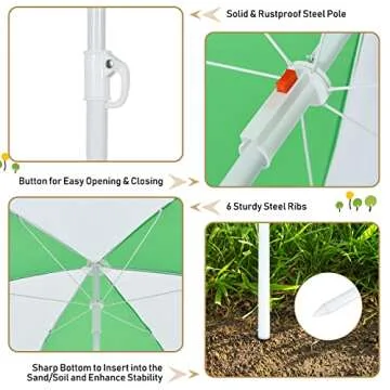 Costzon Kids Picnic Table, 3 in 1 Sand & Water Table w/Height Adjustable Umbrella, Removable Tabletop, Children Outdoor Toy Playset w/2 Play Boxes, Wooden Convertible Activity Play Table