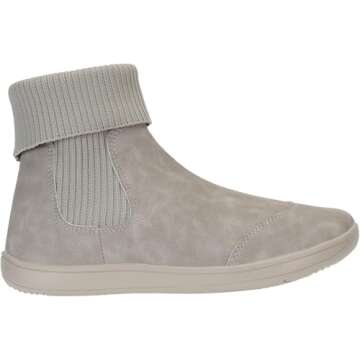 Stylish WHITIN Women's Wide Barefoot Ankle Boots | Minimalist Chelsea Design | Zero Drop | Comfortab...