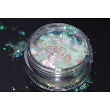 Ultrathin Iridescent Chameleon Gold Green Blue Sparkles Flakes Glitter Dust For Resin mold, UV, Nail decal