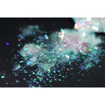 Ultrathin Iridescent Chameleon Gold Green Blue Sparkles Flakes Glitter Dust For Resin mold, UV, Nail decal