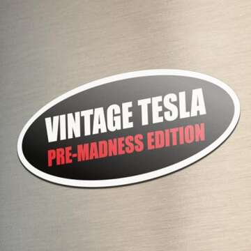 Funny Anti Elon Vintage Pre Madness Edition Magnets - Waterproof Durable Vinyl Decal for Car Bumper or Refrigerator Size - 6-Inch X 2.7-Inch 2-Pack