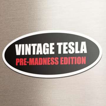 Funny Anti Elon Vintage Pre Madness Edition Magnets - Waterproof Durable Vinyl Decal for Car Bumper or Refrigerator Size - 6-Inch X 2.7-Inch 2-Pack