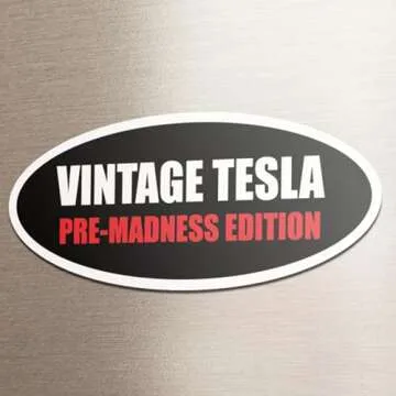 Funny Anti Elon Vintage Pre Madness Edition Magnets - Waterproof Durable Vinyl Decal for Car Bumper or Refrigerator Size - 6-Inch X 2.7-Inch 2-Pack