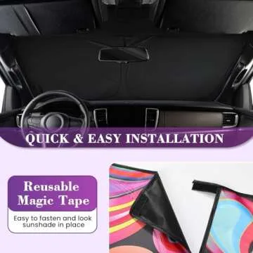 Car Windshield Sun Shade with Storage Bag for Easy Use