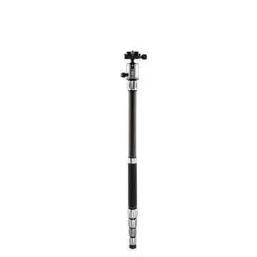 MeFOTO Roadtrip S Lightweight 59.4" Carbon Fiber Travel Tripod/Monopod w/Case, Twist Locks, Dual-Action Ballhead w/Arca Swiss Plate for Mirrorless/DSLR Sony Nikon Canon Fuji - Titanium (RTSCTTN)