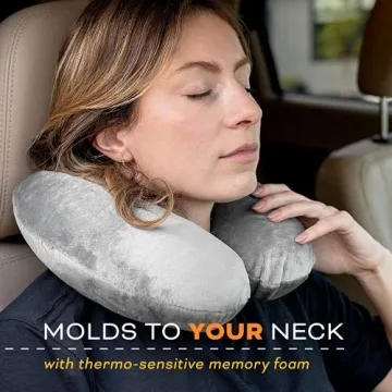 Comfortable Memory Foam Travel Neck Pillow for Pain Relief