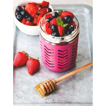 JarJackets Silicone Mason Jar Sleeve for Wide-Mouth Jars