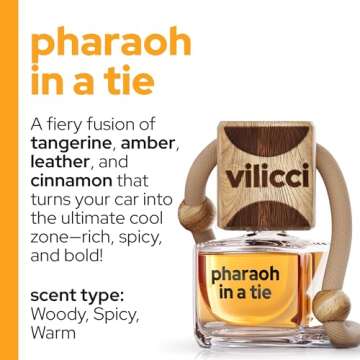 Vilicci Car Air Freshener | Pharaoh in a Tie Scent | Luxurious Auto Perfume | Premium Hanging Air Fr...