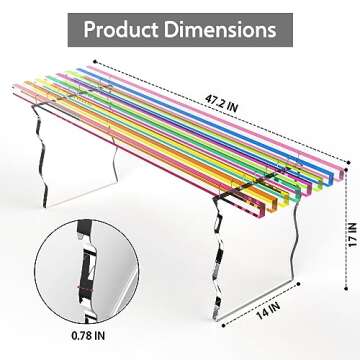 TOMTREE Entryway Bench, Acrylic Storage Bench for Living Room, Indoor Entryway Shoe Bench Seat in Ra...