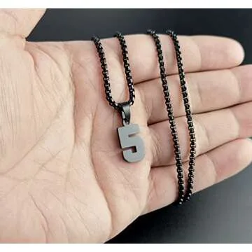 MUERDOU Number Necklace for Athletes Personalized Jewelry