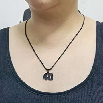 MUERDOU Number Necklace for Athletes Personalized Jewelry