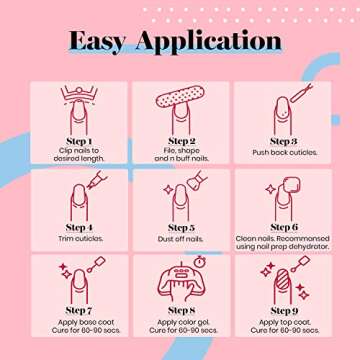 Beetles Gel Nail Polish Kit with U V Light Starter Kit, Gel Polish Soak Off Purple Mauve Gel Polish Kit with U V LED Nail Lamp, Base Gel Top Coat DIY Home Manicure Set Perfect Gift