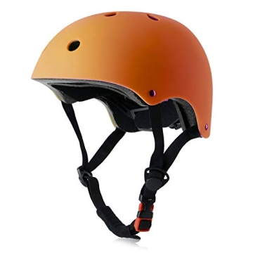 Adjustable Kids Bike Helmet Toddler to Youth 3 Sizes Orange