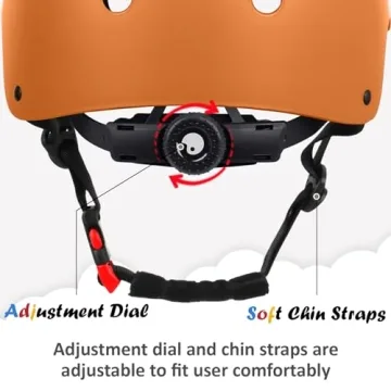 Adjustable Kids Bike Helmet Toddler to Youth 3 Sizes Orange