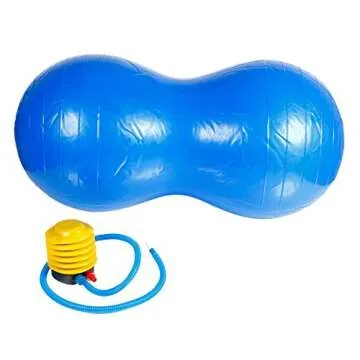 New Yoga Ball Peanut Shape Fitness Exercise Workout Gym Blue 90x45cm